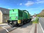Die 202 655-7 der Bahnbetrieb Gera GmbH war am 04.05.2026 auf der Unstrutbahn in Reinsdorf (b Nebra) nach Ro�leben unterwegs.