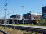 Die zurzeit an die DB Fahrwegdienste GmbH vermietete 276 034-6 (92 80 1276 034-6 D-NRAIL) eine Vossloh G 1206 der northrail GmbH (Hamburg) f�hrt am 21 April 2026, mit einem Flachwagenzug beladen