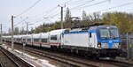 DB Fernverkehr AG mit der von der ČD - Česk� dr�hy a.s., Praha [CZ] angemieteten Vectron  193 572-5 , Name:  Lenka  [NVR-Nummer: 91 80 6193 572-5 D-CD] und der ICE L (Talgo)