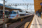 Der TGV R�seau 540 (TGV 28080) steht am 17 Juni 2013 im Bahnhof Luxemburg, dieser wurde 1993 gebaut.