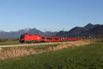 1116 267 mit leeren Autotransportwagen aus Salzburg kommend am 8.