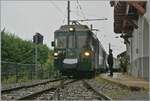 Autour de la voie ferr�e / Rund um die eiserne Bahn (Herbstevent 2024) - Der GFM (Historique) BDe 4/4 141 ist mit seinen Personenzug in Chamby angekommen und wird in K�rze nach Chaulin
