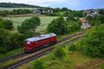 Auf der Unstrutbahn in Freyburg (U) war am 20.06.2026 die EBS V200 507 von Karsdorf nach Naumburg (S) Hbf unterwegs. (Foto: Maik K�hler)