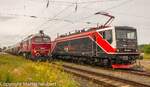 Am 10.06.2026 �bergibt die EBS V200 507 in Naumburg (S) Hbf die leeren Braunkohlestaubwagen aus Karsdorf an die EBS 155 046-6, zur Weiterfahrt nach Spreewitz. (Foto: Martin Neubert) #Unstrutbahn 