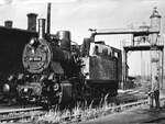 DR 89 1004 am 02.09.1983 im Bw Naumburg (S). (Foto: Dieter M�ller)