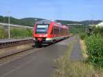 648 612 mit RE 57 verl��t am 05.08.09 den Bahnhof Arnsberg Richtung Winterberg.