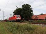 DB Cargo Lokomotive 189 089-6 bei Bahn�bergang Devesstrasse, Salzbergen 27-08-2025.
