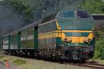 Ex-NMBS, heute SDP 6219 treft am Morgen von 4 Juli 2026 mit einer der w�hrend das Spektakel 'Scheldeland in Stoom' st�ndlich verkehrende Pendelz�ge in Puurs ein.