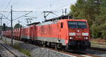 DB Cargo AG, Mainz [D] mit der Doppeltraktion  189 010-2  [NVR-Nummer: 91 80 6189 010-2 D-DB] +  189 086-2  [NVR-Nummer: 91 80 6189 086-2 D-DB] mit dem Erzzug aus Hamburg Richtung Ziltendorf EKO am