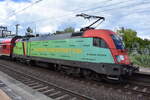 DB Regio AG - Region Nordost, Fahrzeugnutzer: Regionalbereich Berlin/Brandenburg, Potsdam it ihrem Werbetaurus '182 023-2' [NVR-Nummer: 91 80 6182 023-2 D-DB] als Schublok des RB24 nach Eberswalde Hbf. am 11.06.26 im Bahnhof Berlin-Hohensch�nhausen.