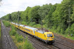 182 536 u. am Zugende 182 524 werden gleich 'Halt' machen im Tostedter Bahnhof. Datum: 22.07.2026