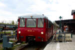 172 140 mit 172 141 verlassen mit ziel Bergen auf R�gen den Bahnhof Putbus am am 17.4.24