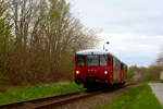 172 140 mit 172 141 von Lauterbach Mole kommend mit ziel Bergen auf R�gen bei der Vorbeifahrt an der Bergener Ortschaft Neu Sassitz am 20.4.24