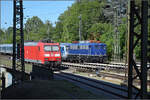 110 261 trifft mit dem FEX in Singen ein.