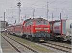 Die DB 218 429-9 verl�sst mit ihrem RE 3 3057 von Basel Bad. Bf. nach Friedrichshafen-Hafen den Bahnhof von Singen (Htw). In der Regel werden auf dieser Relation DB 245 eingesetzt, so dass die sch�ne DB 218 eine erfreuliche Abwechslung bietet.

15. ...