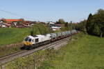 077 013 war am 29. April 2026 mit einem 'M�llzug' bei Lauter auf dem Weg nach Traunstein.