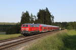 218 423 war am 19. Juni 2026 bei Pechbrunn in Richtung Hof unterwegs.
