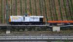 SGL V180.13 oder 1203 158-1 im Bauzugdienst am Rhein aufgenommen H�he Kestert. 22.07.2026 (c)N.M