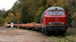 V 169 001 mit ein paar Res Wagen abgestellt bei Rendsburg.