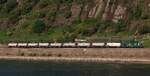 Nachgereicht...InfraServ Logistics 4125 011-1 mit dem Flugbenzin-Kesselzug aufgenommen zw Hirzenach und Bad Salzig. 15.08.2025