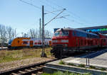 Die DB 218 431-5 (92 80 1218 431-5 D-DB) der DB Regio AG / DB Gebrauchtzug hat uns am 22 April 2026, mit dem RE 2 von L�beck Hbf nach Bad Kleinen gebracht, nun steht sie mit dem Zug wieder zur