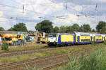 146 521 f�hrt am 21.08.2026 in den Bahnhof Tostedt ein. Im Hintergrund sind die Aufr�umarbeiten des abgerissenen Getreidesilos zu sehen.