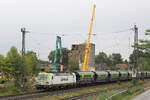 193 583-2 CAPTRAIN / ITL mit einen sch�nen Ganzzug am Haken, durchf�hrt am 18.08.2026 den Bahnhof Tostedt.