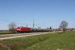 185 159 mit einem 'M�llzug' aus Freilassing kommend am 7. April 2026 bei �bersee am Chiemsee.