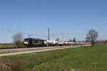 6193 626 von 'BEACON' war mit einem 'KLV' am 7. April 2026 bei �bersee am Chiemsee in Richtung M�nchen unterwegs.