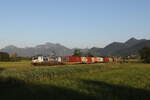 193 831 von BoxXpress  war mit einem Containerzug am 25.