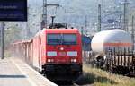 Staubige Durchfahrt f�r DB 185 246-6 mit G�terzug. Koblenz Hbf 25.07.2026 (c)N.M