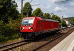 Die 187 128 (91 80 6187 128-4 D-DB) der DB Cargo AG f�hrt am 23 Juli 2026 solo auf Tfzf (Triebfahrzeugfahrt) / Lz (Lokzug) durch Kirchen/Sieg in Richtung K�ln.

Die Bombardier TRAXX F140 AC3 wurde 2017 von der Bombardier Transportation GmbH in Kass ...
