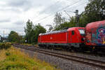 Vermutlich mit dem Ziel Kreuztal, f�hrt am 22 Juli 2026 die 187 128 (91 80 6187 128-4 D-DB) der DB Cargo AG mit einem Coilzug durch Siegen-Eiserfeld in Richtung Siegen.

Die Bombardier TRAXX F140 AC3 wurde 2017 von der Bombardier Transportation Gmb ...