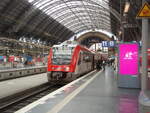 VT 104.1 der VIAS als RB 82 aus Eberbach in Frankfurt (Main) Hbf. 04.04.2026
