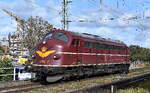 Cargo Logistik Rail-Service GmbH, Barleben (CLR) mit ihrer Nohab  MY 1151 , Name:  Kirsten  (NVR:  92 80 1227 009-8 D-CLR ) am 14.10.26 H�he Bahnhof Magdeburg Neustadt.