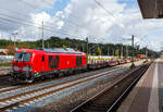 Die fast neue 249 097 (90 80 2249 097-7 D-DB), eine Siemens Vectron Dual Mode light, der DB Cargo AG f�hrt am 18 September 2026 mit einem gemischten G�terzug, auf der Schnellfahrstrecke