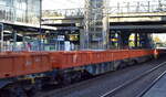 Drehgestell-Containertragewagen vom Einsteller ERR European Rail Rent GmbH mit der Nr.