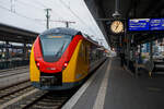 Mittlerweile fährt die Hessische Landesbahn (HLB) schon bis Dortmund Hauptbahnhof. Der ET 152 (94 80 1440 152-5 D-HEB / 94 80 1441 152-4 D-HEB / 94 80 1441 652-3 D-HEB / 94 80 1440 652-4 D-HEB) ein vierteiliger Niederflur-Elektrotriebwagen vom T ...