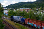 Die zurzeit an die KSW (Kreisbahn Siegen-Wittgenstein) vermietete RBH 806 / 275 806-4 (98 80 0275 806-4 D-RBH), eine MaK G 1206 der RBH - RAG Bahn und Hafen GmbH (Gladbeck), hat am 09 Juni 2026 einige