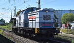STRABAG Rail Fahrleitungen GmbH mit der V 100 '203 014-6', Name 'CONNI' [NVR-Nummer: 92 80 1203 014-6 D-BRS] am 12.08.26 H�he Bahnhof Magdeburg-Neustadt.