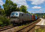 Die an die TX Logistik AG, Troisdorf (zur Mercitalia Group geh�rend) vermietete SIEMENS Vectron AC 6193 154-2 (91 80 6193 154-2 D-Rpool) der Railpool GmbH (M�nchen) f�hrt am 09 Juli 2026 mit einem