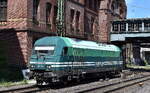 Westf�lische Landes-Eisenbahn GmbH, Lippstadt (WLE) mit ihrer Lok '22' '223 056' (NVR: '92 80 1223 056-3 D-WLE') am 23.06.26 H�he Bahnhof Hamburg-Harburg.
