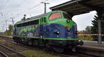 Altmark-Rail GmbH mit ihrer NoHAB 'My 1155' (NVR: ' 92 80 1227 010-6 D-AMR') am 29.10.26 Durchfahrt Bahnhof Magdeburg Neustadt.