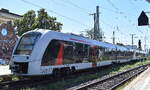 DB Regio AG hat zum  1. August 2026 nun vollst�ndig Die Regionalverkehre Start Deutschland GmbH (Marke: start) integriert und auch ein neues Design f�r die Z�ge entwickelt, hier Coradia Lint 41 nun in orangem Design mit DB Keks  '1648 932' (NVR: '95  ...