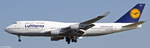 Eine Boeing 747-430 von Lufthansa mit der Kennung D-ABTC mit dem Taufnamen Mecklenburg-Vorpommern aufgenommen am 22.05.2010 auf dem Flughafen Frankfurt am Main