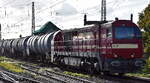 Cargo Logistik Rail-Service GmbH, Barleben (CLR) mit ihrer MaK G 2000 BB Lok (NVR:  92 80 1273 008-3 D-CLR ) und einem Kesselwagenzug (f�r Ethanol) am 14.10.26 H�he Bahnhof Magdeburg Neustadt.