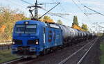 LEG - Leipziger Eisenbahnverkehrsgesellschaft mbH, Leipzig [D] mit der geleasten northrail Smarton  192 013   [NVR-Nummer: 91 80 6192 013-1 D-NRAIL] und einem Kesselwagenzug am 16.10.26 H�he Bahnhof