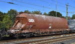 Drehgestell-Staubgutwagen vom Einsteller GATX Rail Germany GmbH mit der Nr.