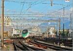 Ein FS Trenitalia ETR 610 verl�sst als EC nach Milano den Bahnhof von Lausanne.

7. Mai 2026