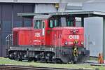In Klagenfurt stand die Diesellok 2068 022 im Bahnhofsvorfeld vor dem Lokschuppen.